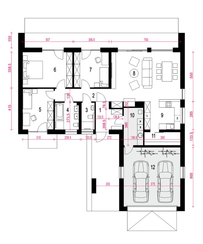 Hyzop II z garażem 2-st. [A1]