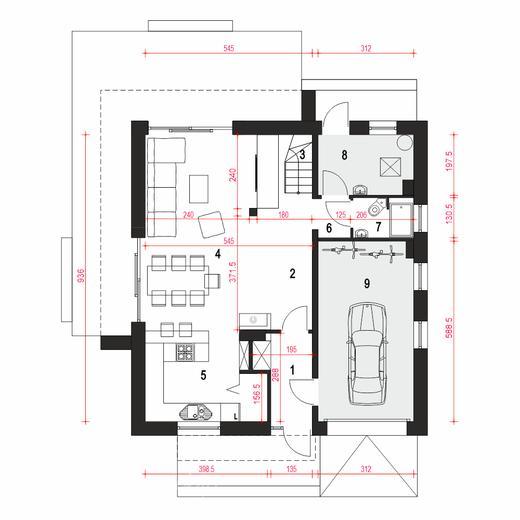 Wawrzyn z garażem 1-st. [A]