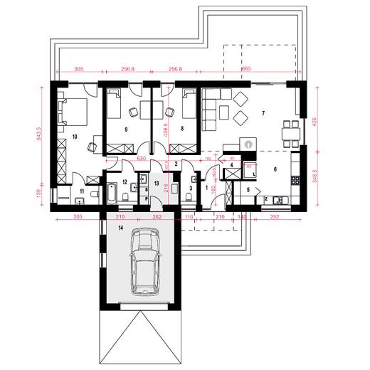 Złota z garażem 1-st. [A]