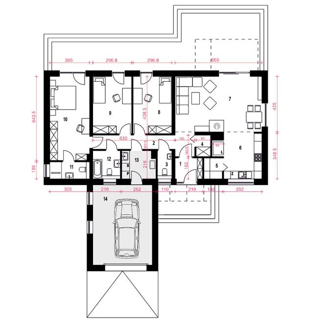Złota z garażem 1-st. [A]