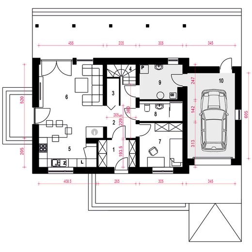 Rodzynka z garażem 1-st. [A]