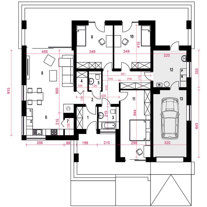 Jerzynka z garażem 1-st. [A]