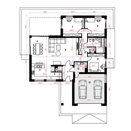 Magnetyt III z garażem 2-st. [A]