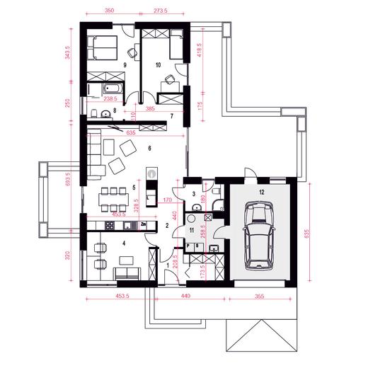 Słoneczna z garażem 1-st. [A]