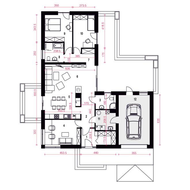 Słoneczna z garażem 1-st. [A]