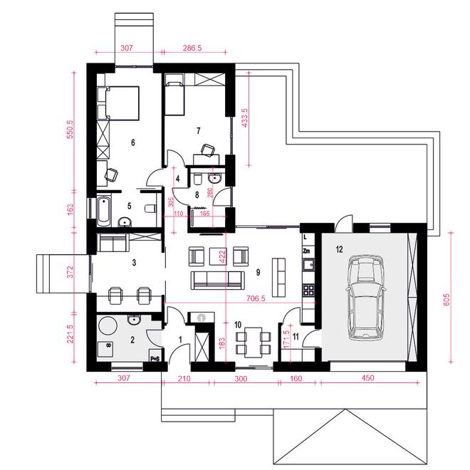 Melodia z garażem 1-st. [A]