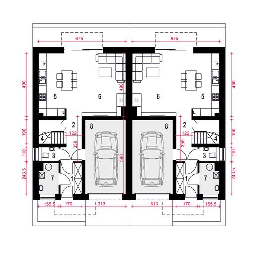 Aida z garażem 1-st. [A-BL]