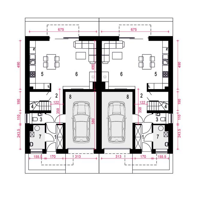 Aida z garażem 1-st. [A-BL]