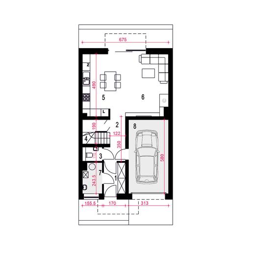 Aida z garażem 1-st. [A-SZ]