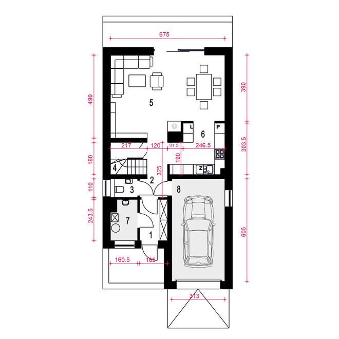 Aria z garażem 1-st. [A]