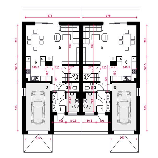 Aria z garażem 1-st. [A-BL]