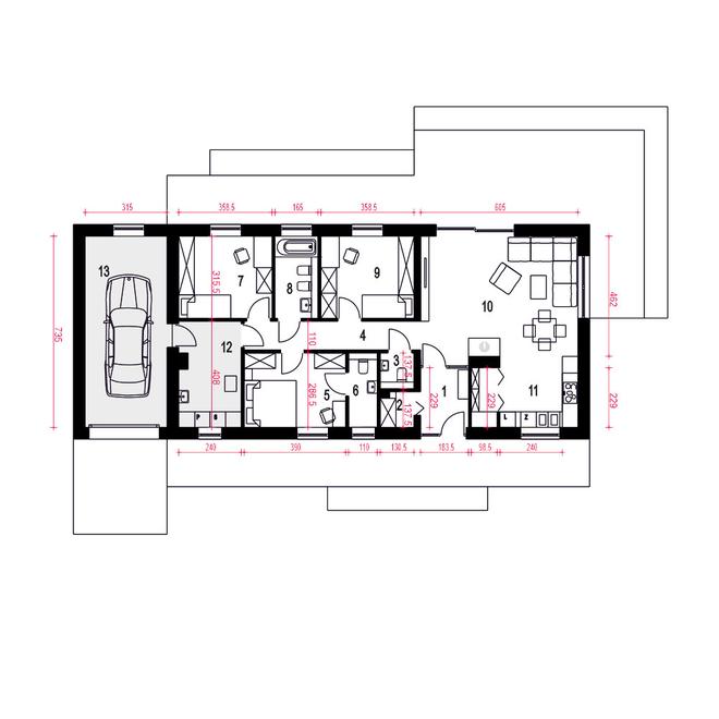 Żurawinka II z garażem 1-st. [A2]