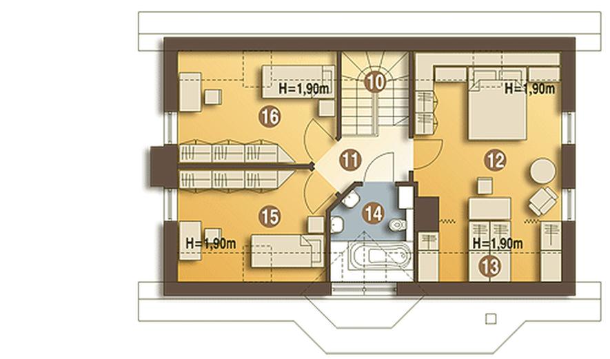 DD1206 Agatka II styl bez garażu [B]