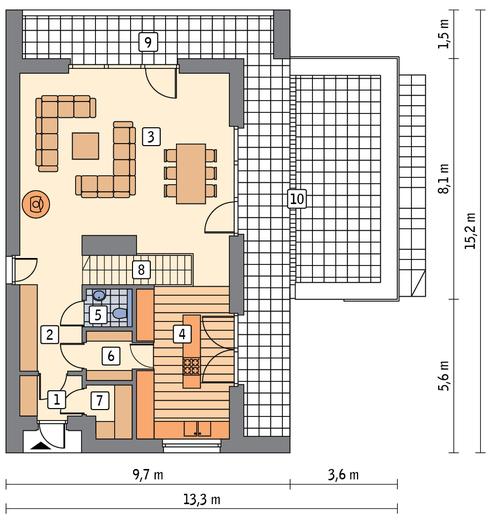 Dom na skarpie (z wentylacją mechaniczną i rekuperacją)