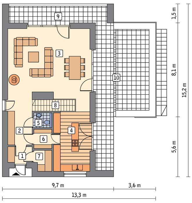 Dom na skarpie (z wentylacją mechaniczną i rekuperacją)