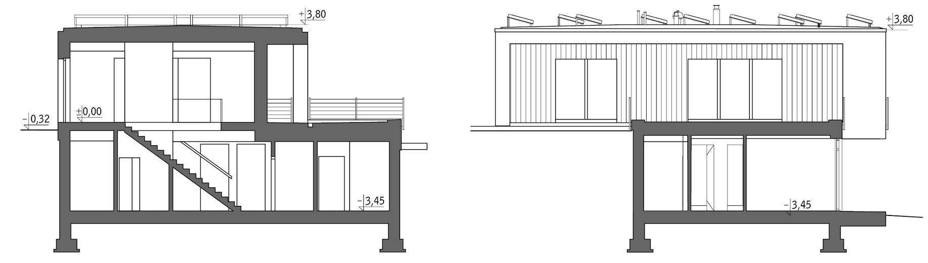 Dom na skarpie (z wentylacją mechaniczną i rekuperacją)