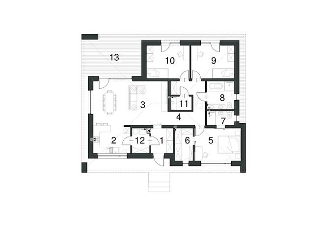 Projekt domu EG-105 wariant I