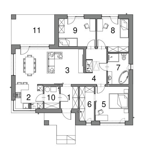 Projekt domu EG-106 wariant IV