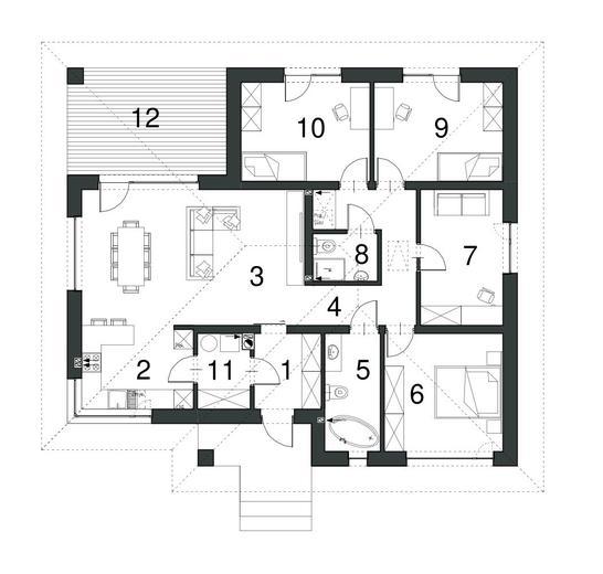 Projekt domu EG-106 wariant I