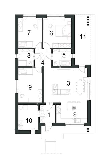 Projekt domu EG-108 wariant I