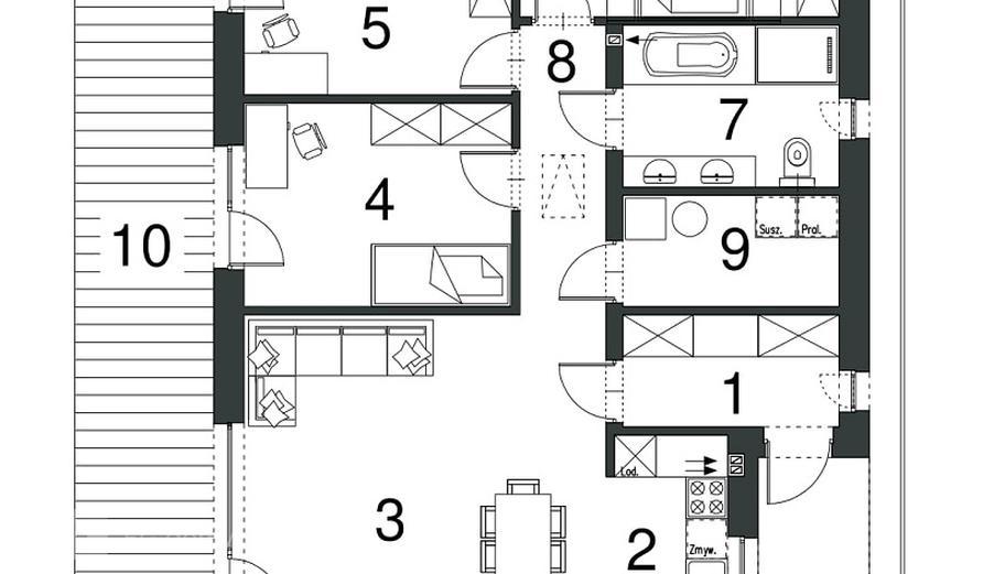 Projekt domu EG-95 wariant I