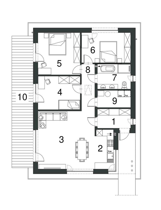 Projekt domu EG-95 wariant II