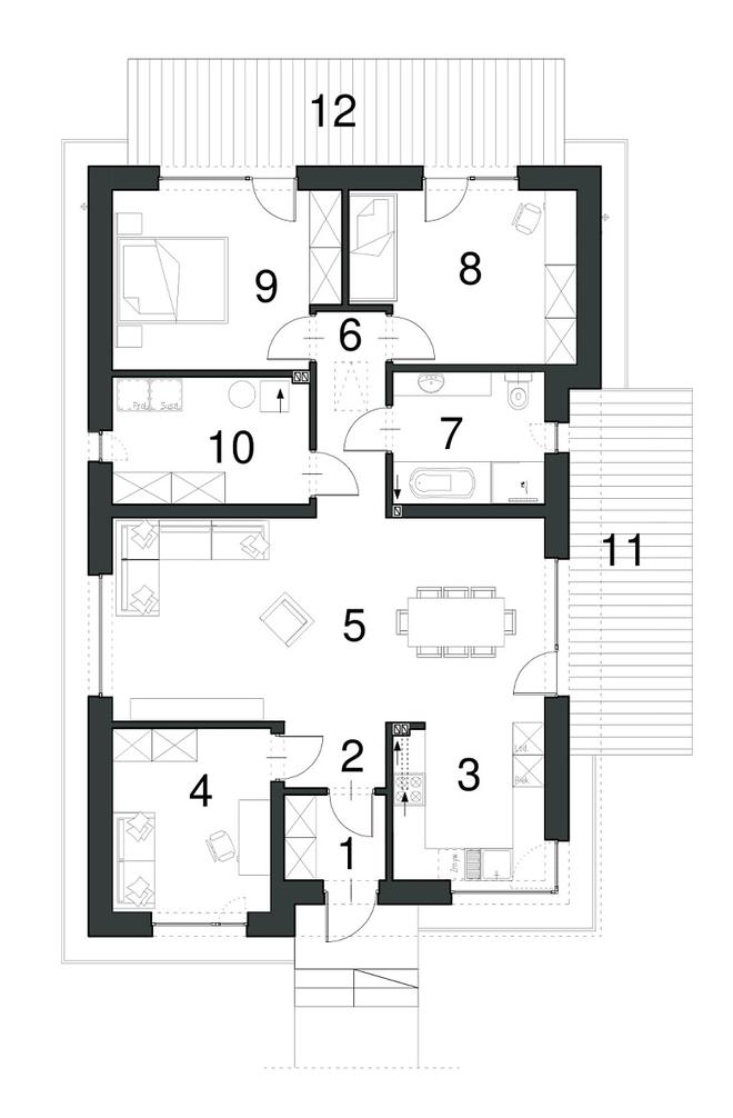 Projekt domu EG-96 wariant I