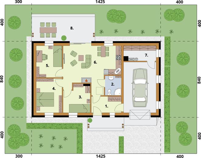 Faro szkielet drewniany PC