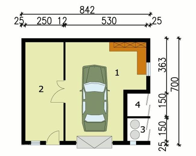 Garaż / Budynek gospodarczy G107