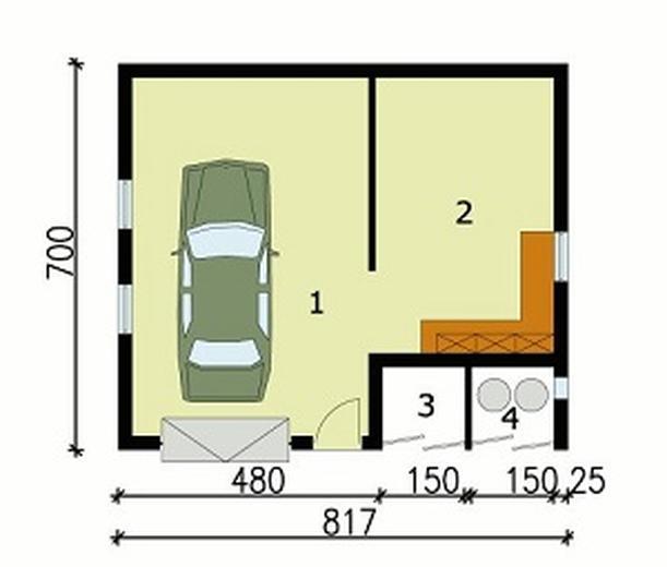 Garaż / Budynek gospodarczy G116
