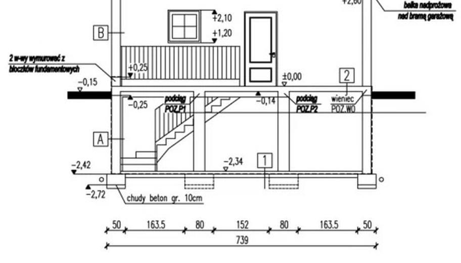 Garaż z podpiwniczeniem / Budynek gospodarczy z podpiwniczeniem G12
