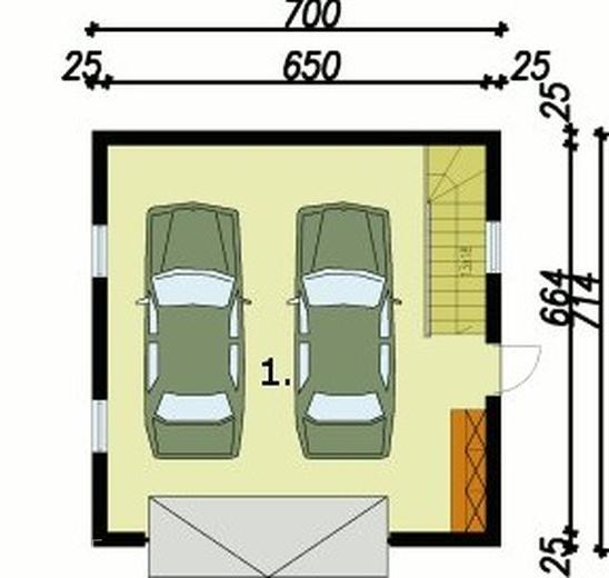 Garaż z podpiwniczeniem / Budynek gospodarczy z podpiwniczeniem G12