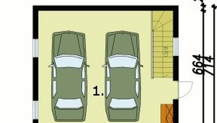 Garaż z podpiwniczeniem / Budynek gospodarczy z podpiwniczeniem G12