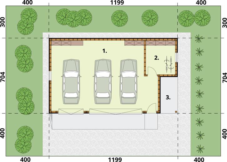 Garaż / Budynek gospodarczy G156 (drewniany)