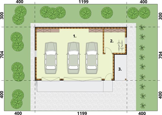 Garaż / Budynek gospodarczy G156 (drewniany)