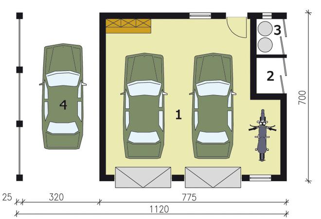 Garaż / Budynek gospodarczy G179 (drewniany)