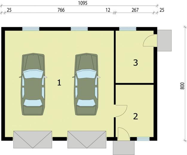 Garaż / Budynek gospodarczy G199 (drewniany)
