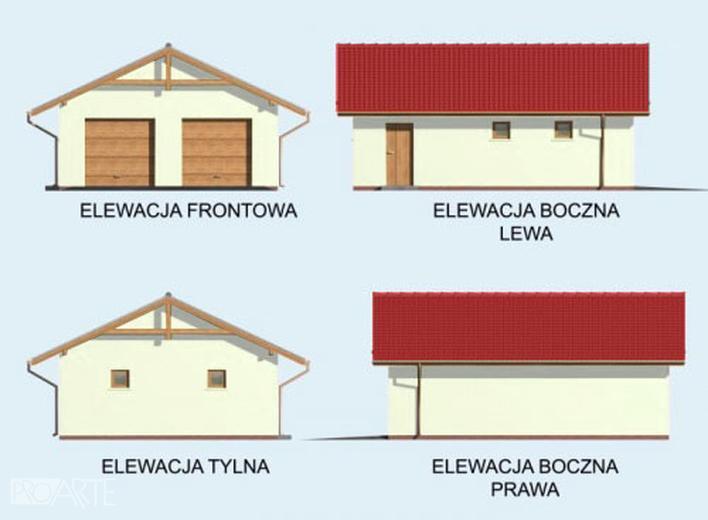 Garaż / Budynek gospodarczy G1A (drewniany)