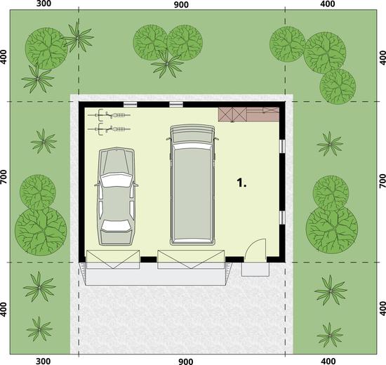 Garaż / Budynek gospodarczy G1B