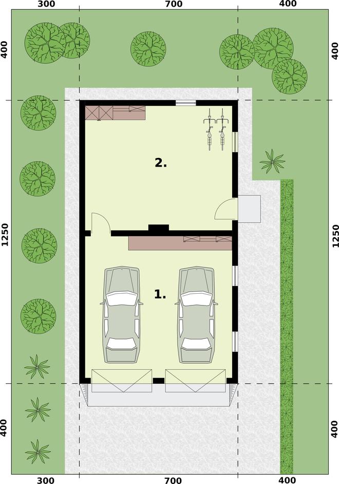 Garaż / Budynek gospodarczy G1m 