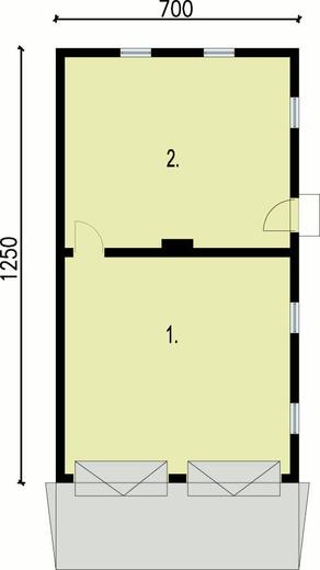 Garaż / Budynek gospodarczy G1m (drewniany)