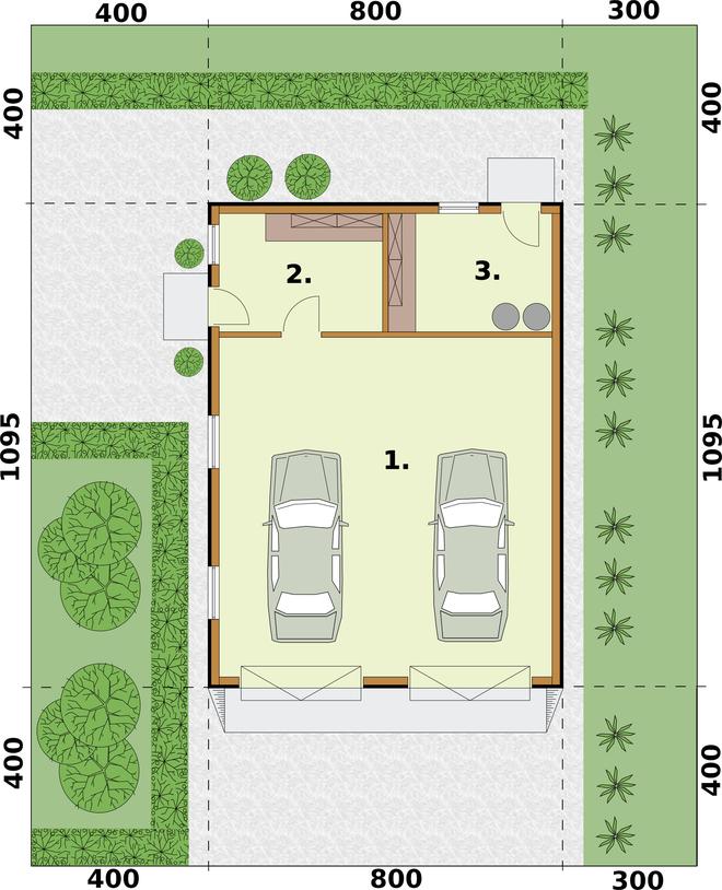 Garaż / Budynek gospodarczy G200 (drewniany)
