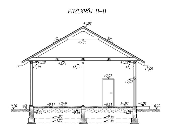 G200sz Budynek gospodarczy (szkielet drewniany)