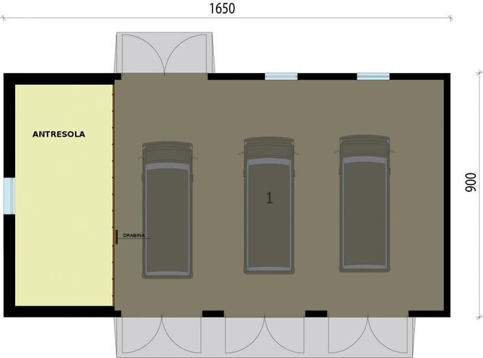 Budynek gospodarczy / Garaż G206 (drewniany)