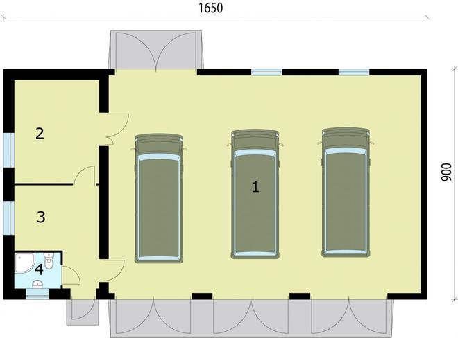 Budynek gospodarczy / Garaż G206 (drewniany)