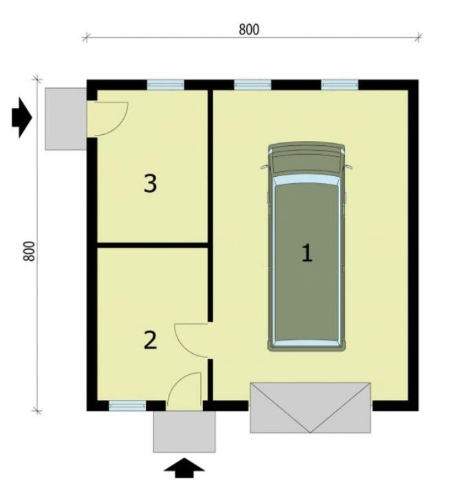 Garaż / Budynek gospodarczy G207 (drewniany)