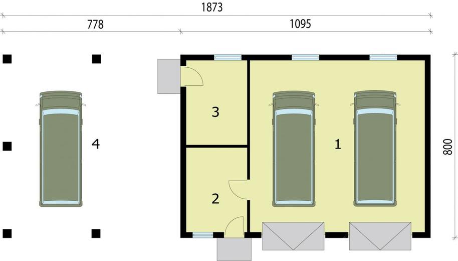 Budynek gospodarczy / Garaż G209 (drewniany)