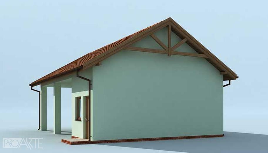 Wiata garażowa z częścią gospodarczą/ Budynek  gospodarczy G211