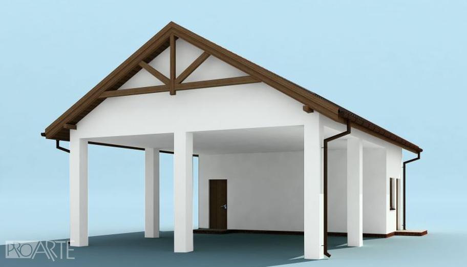 Wiata garażowa z częścią gospodarczą / Budynek  gospodarczy G211 (drewniany)