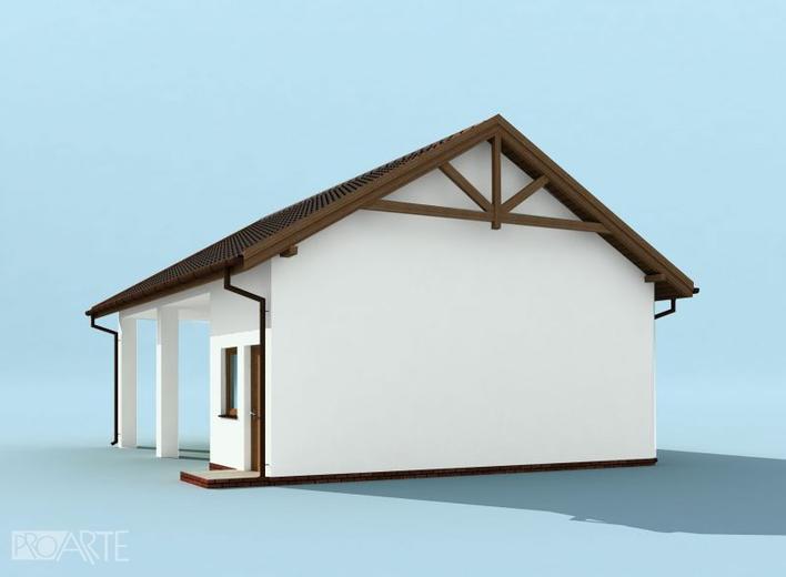 Wiata garażowa z częścią gospodarczą / Budynek  gospodarczy G211 (drewniany)